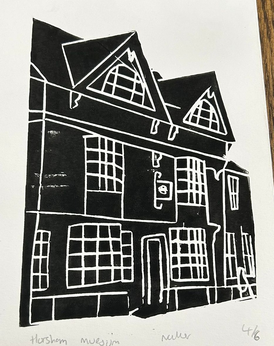 Horsham Museum lino print